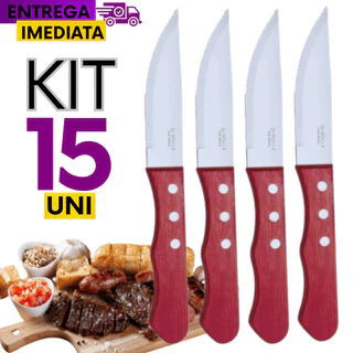 15 Facas Para Churrasco OUTBACK Linha Premium Inox Resistência Máxima