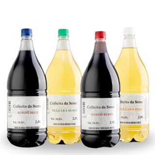 Vinho Colheita da Serra 2 Litros Tinto Seco/Tinto Suave/Branco Seco/Branco Suave