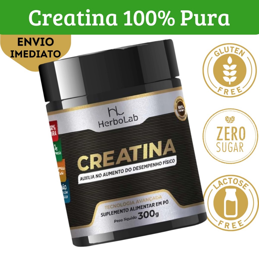 Creatina Monohidratada Pura 150g e 300g - 100% Pura | Shopee Brasil