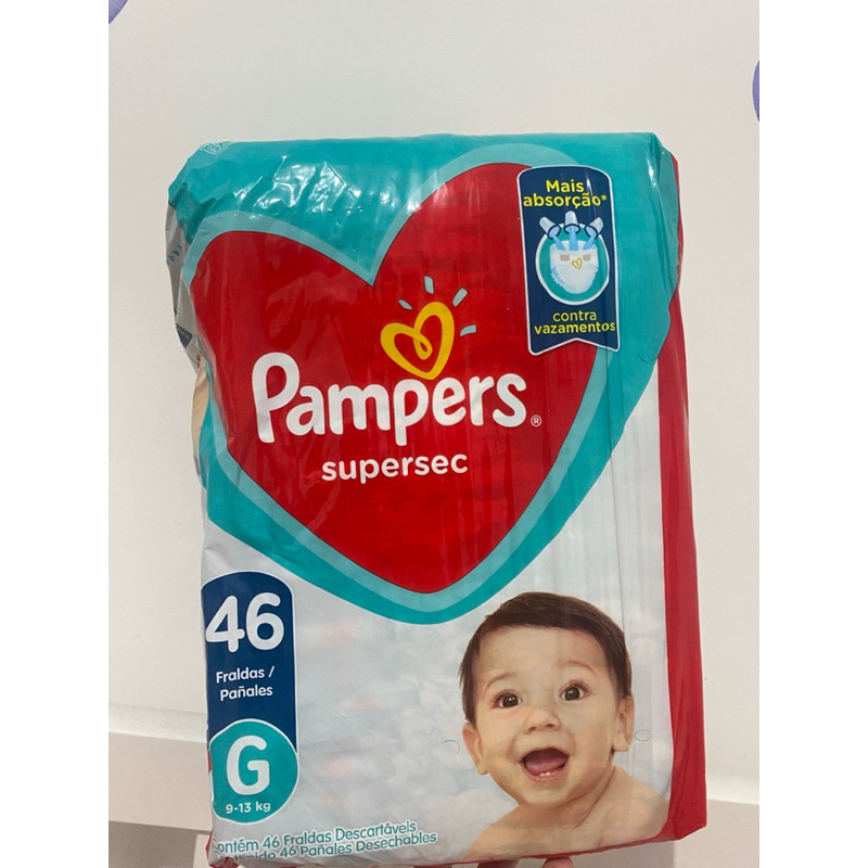 Pampers Supersec G 46 Unidades – Fralda Descartável | Shopee Brasil