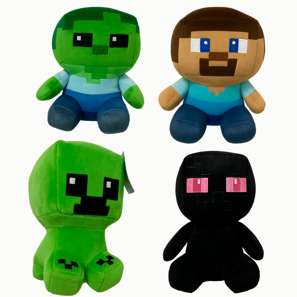 Pelúcia Minecraft Geek - Steve Enderman Zombie Creeper | Shopee Brasil