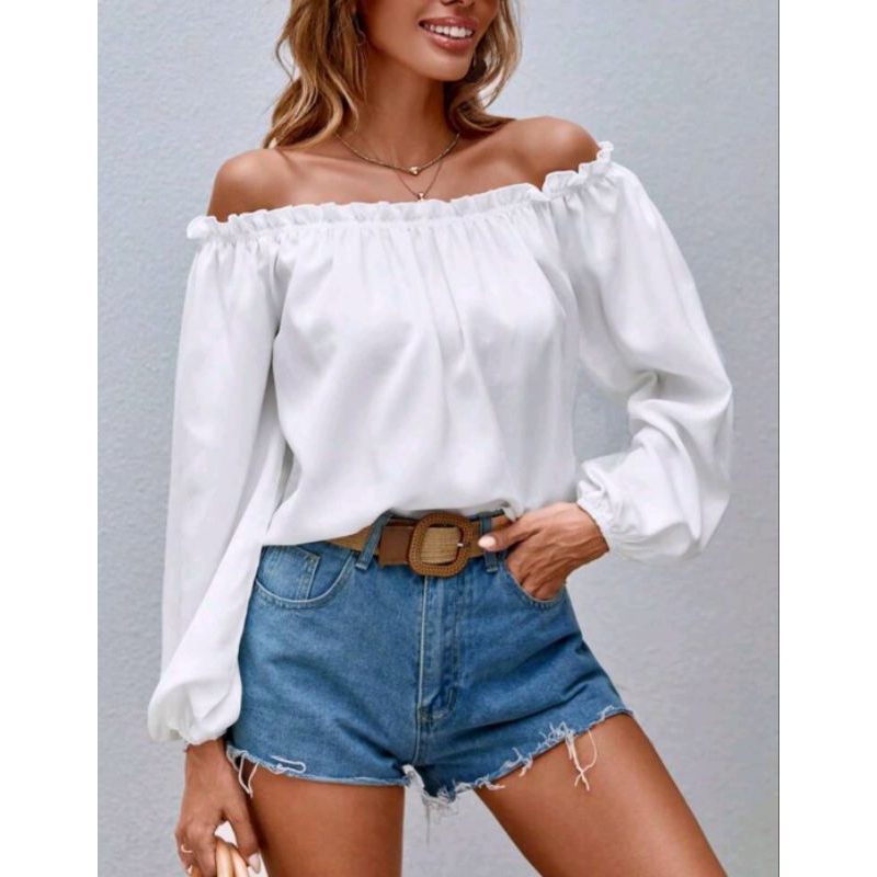 BLUSA FEMININA BRANCA Moda Verão Estilo Casual Soltinha Elegante ...