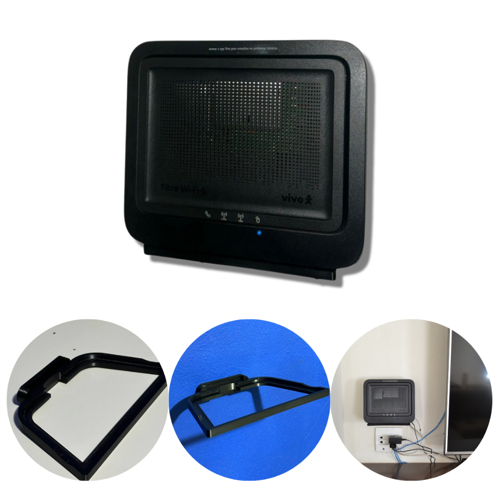 Novo Suporte de Parede para Modem Vivo Fibra 6 - MitraStar GPT-2742GX4X5