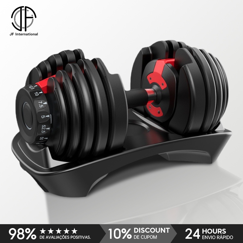 Kit halteres regulavel 24kg dumbell ajustavel k2 anilha