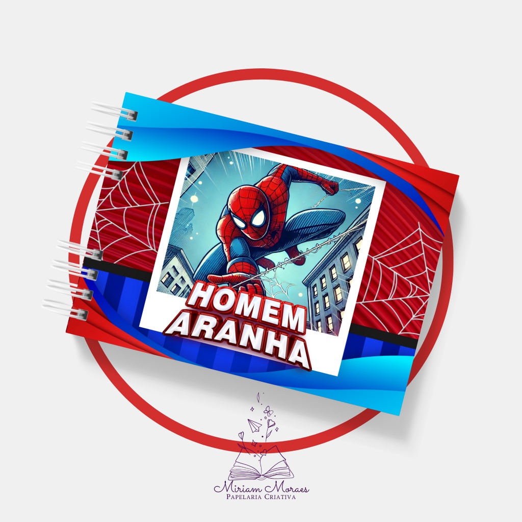 Livro de Colorir -HOMEM ARANHA - 50 folhas 180g Capa Dura A5 Bobbie ...