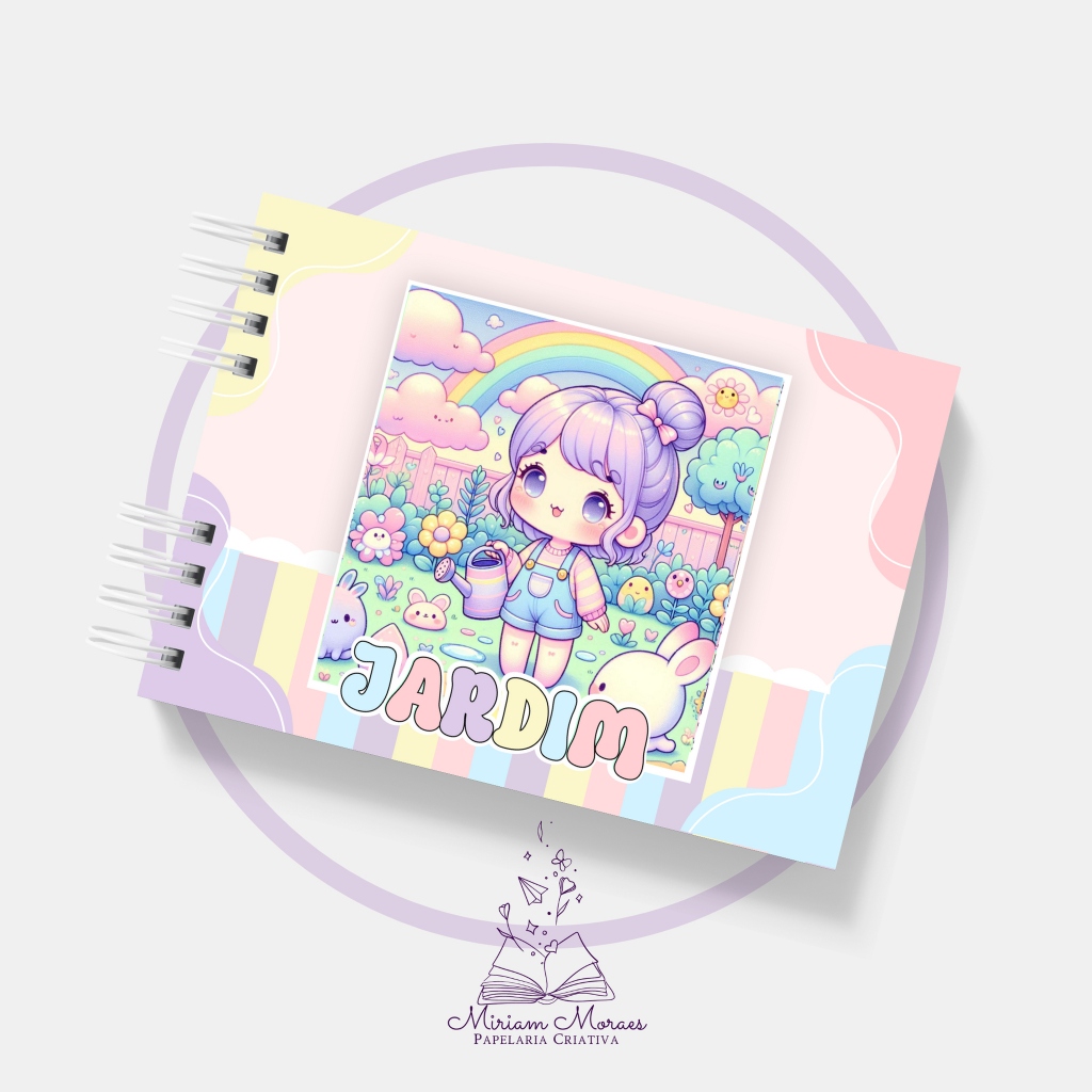 Livro de Colorir - JARDIM - 50 folhas 180g Capa Dura A5 Bobbie Goods ...