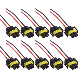 Kit 10 Soquete H11 Com Chicote 12/24V