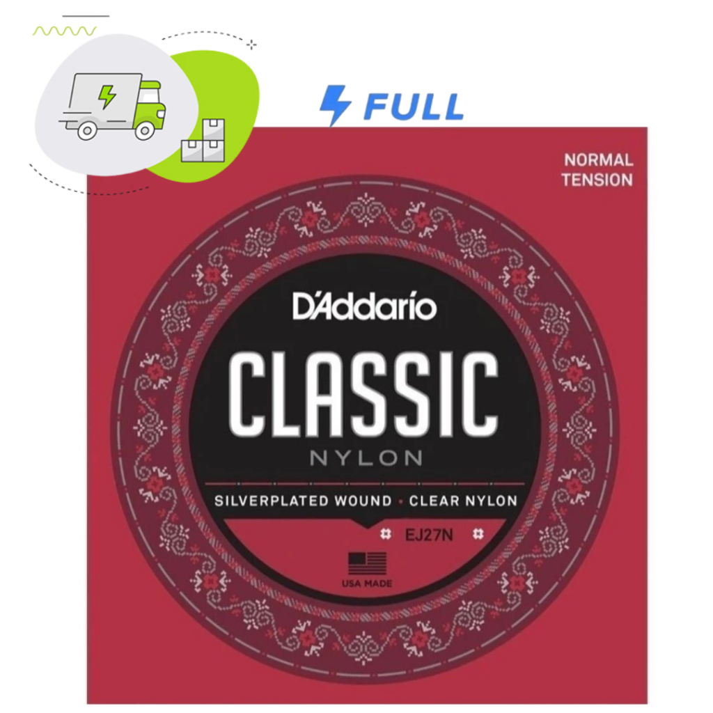 Encordoamento Violão Nylon Daddario Ej27n Tensão Média