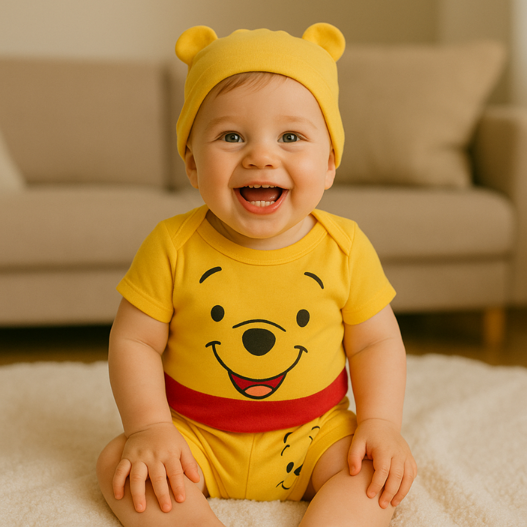 Imagem do produto Body Bebê Temático Mesversário 3 peças 100% Algodão 2