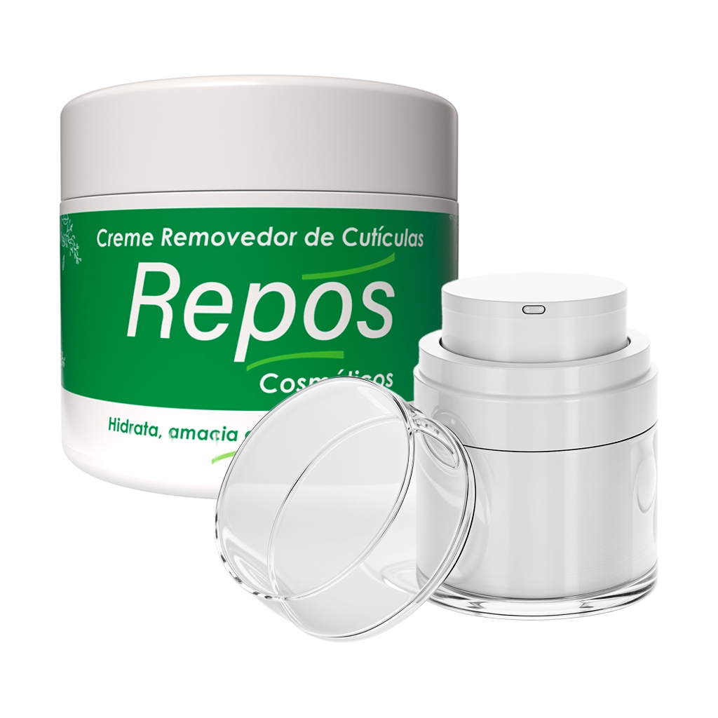 Kit Creme Removedor Cutícula Repos 120g Hidrata Amacia Pote Pump ...