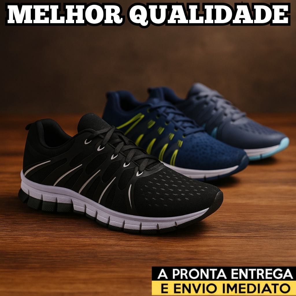 Tênis Esportivo Para Caminhada Academia Corrida Super Macio Com Solado ...