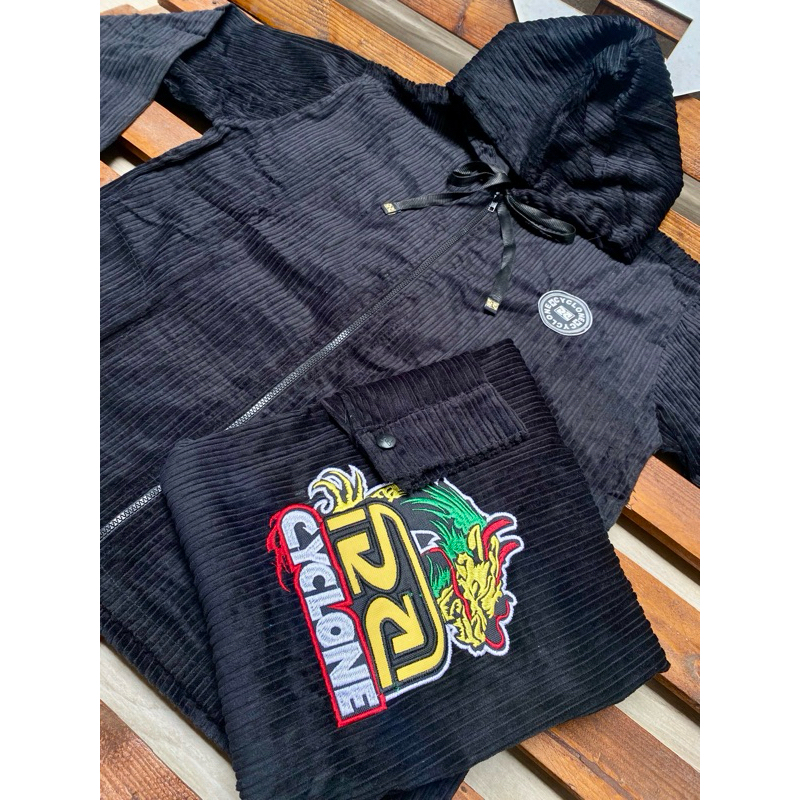 Blusa da Cyclone jaqueta de veludo, Lançamento na promoção