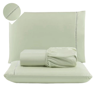 Jogo de Lençol Berço Solteiro Casal Queen King 400 Fios Macio para Hotel 02 e 03 Peças em Oferta na Shopee