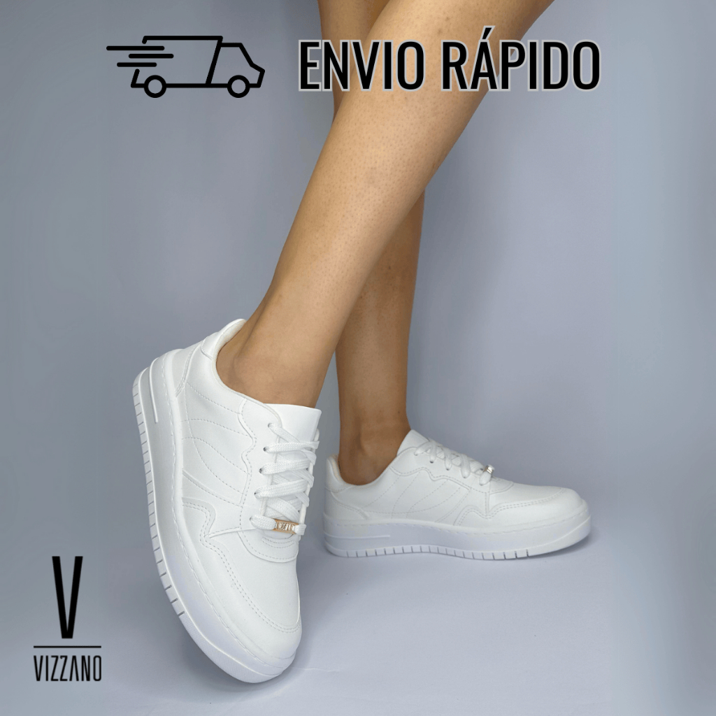 Tênis Feminino Casual Vizzano Branco Customizar Tenis Vizzano