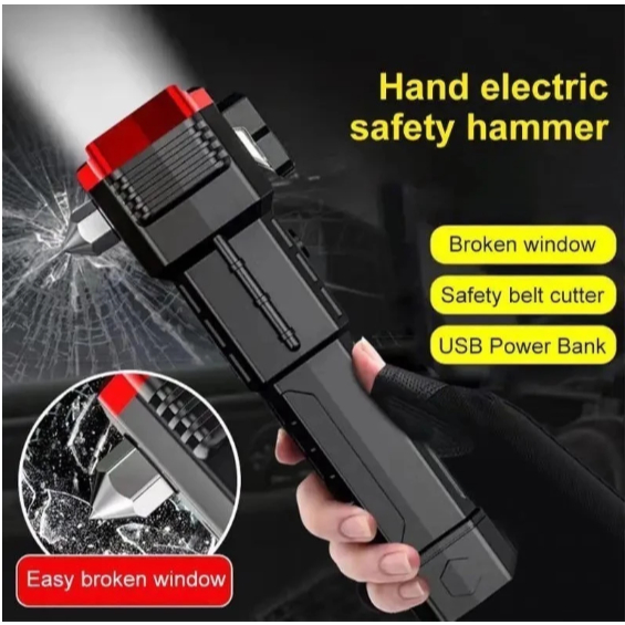 Lanterna Recarregavel 4x1 Power Bank LED 3W Torch 4 em 1