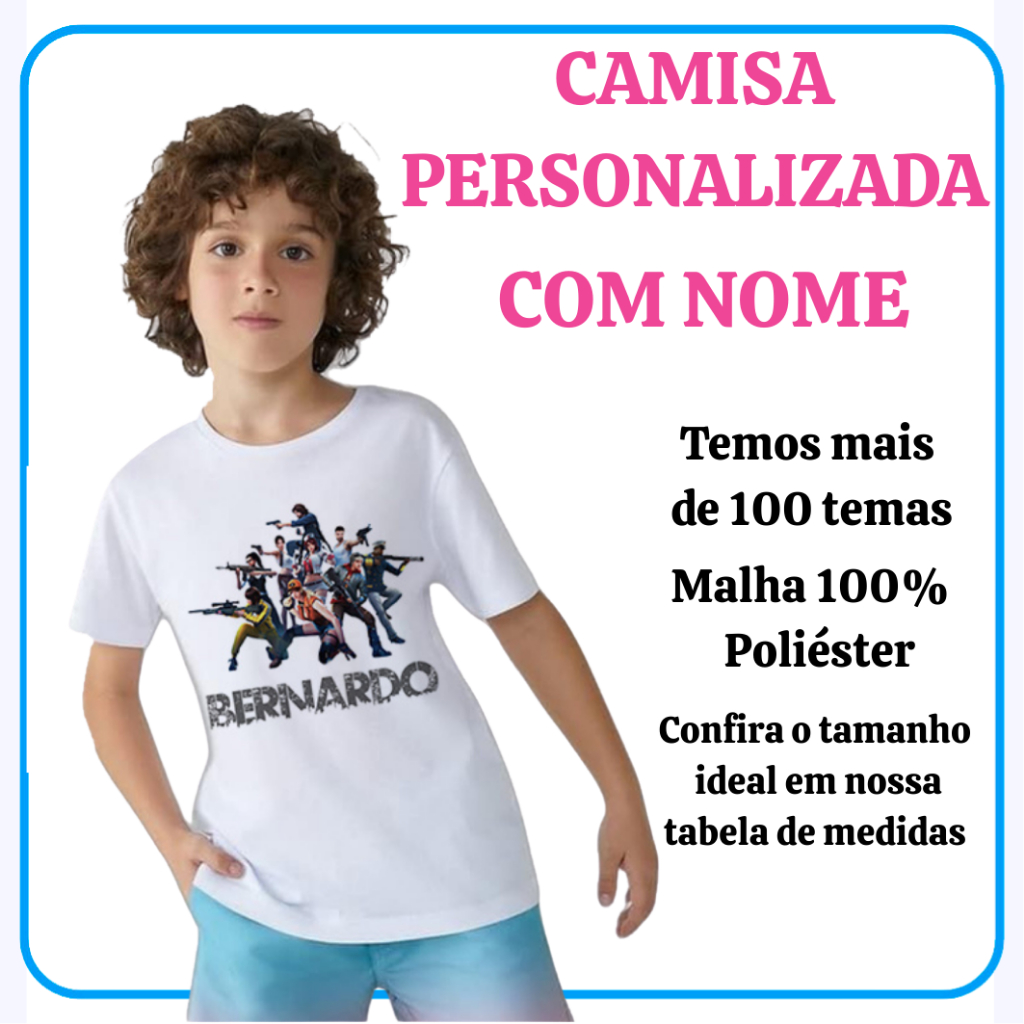 Camiseta Personalizada Camisetas Avengers NiÃ±o Camiseta Free Fire