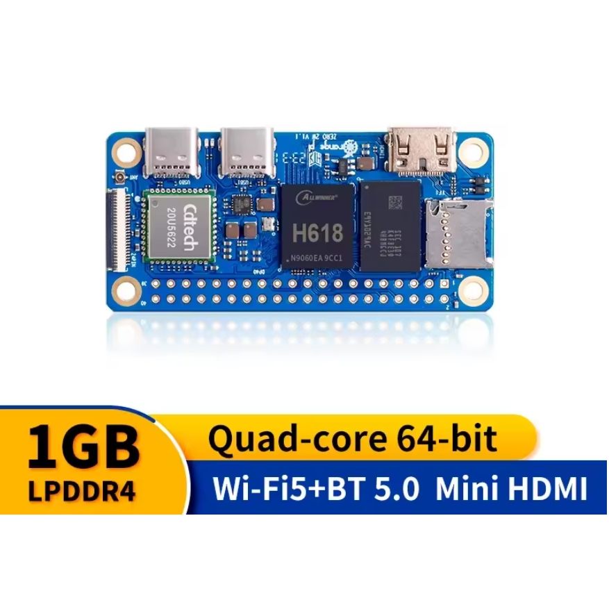 Orange Pi Zero 2W Placa de Desenvol, PC de Placa Única, 1GB, 2GB