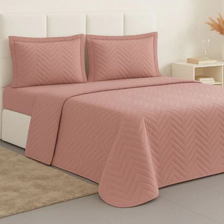 Cobre Leito King Colcha King 3 Peças Tecido Premium 2,80cm x 2,50cm
