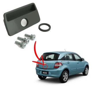 Maçaneta Puxador Porta Malas Tampa Traseira do Agile Chevrolet Moldura