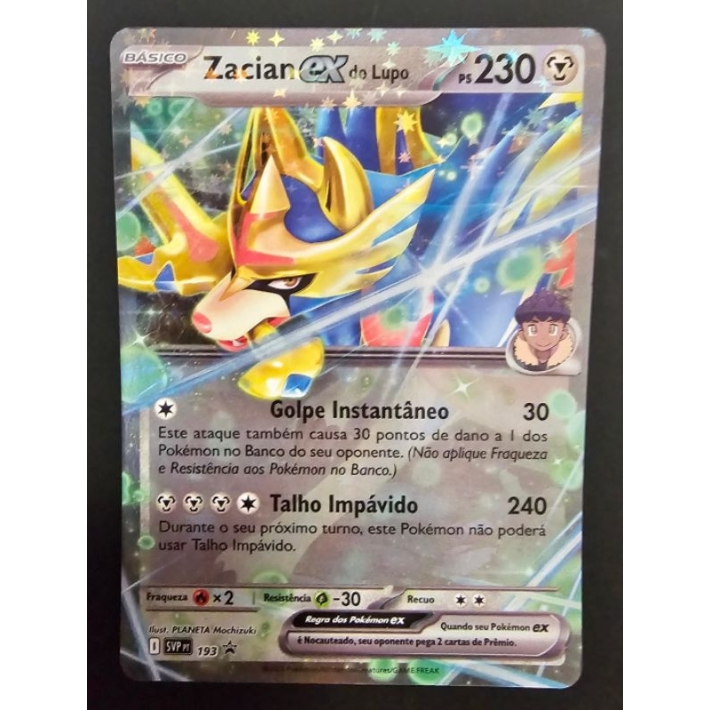 Carta Pokemon Zacian Ex do Lupo Promo 193 Amigos de Jornada | Shopee Brasil