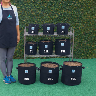 Vaso Feltro Cultivo Alças LST 4L 5L 6L 7L 11L 15L 20L 25L 30L growbag cultivo indoor outdoor