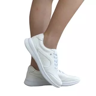Tênis Feminino Usaflex Uc0601 Couro Branco Elástico SlipOn em Oferta na Shopee