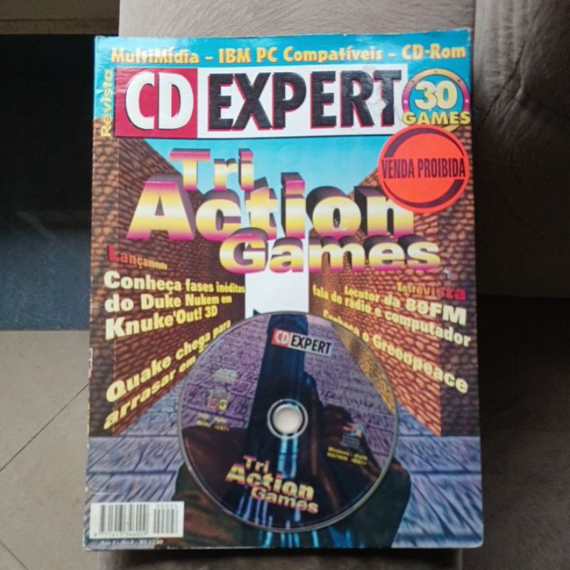 REVISTA CD EXPERT 30 GAMES LACRADO ANTIGO 1997 SEM USO