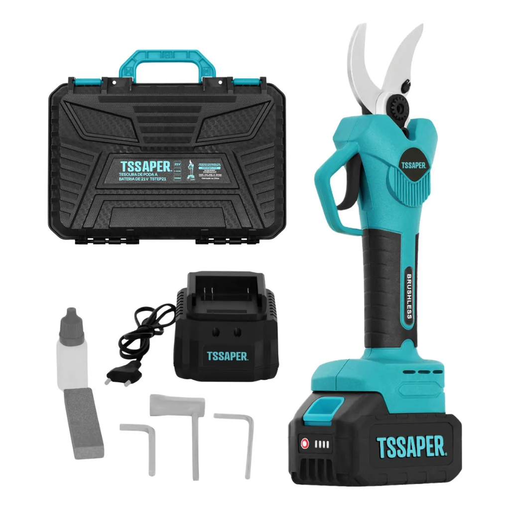 Tesoura de Poda a Bateria 21v Sem Fio Jardinagem - Marca Tssaper ...