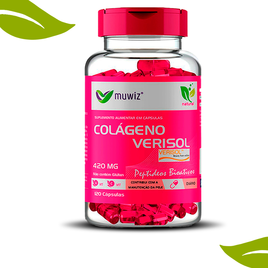 Colágeno Verisol Muwiz 120 Cápsulas 420mg - Super Oferta | Shopee Brasil