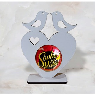 Kit Porta bombom Coração com Passarinhos, Casamento/ Bodas Celebrações  Mdf Branco Corte Laser em Oferta na Shopee