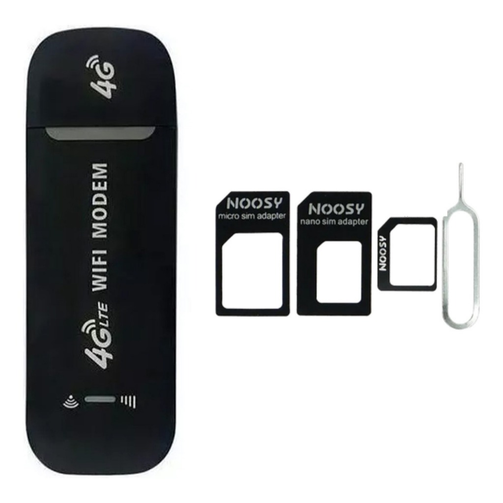 Mini Modem 4g Wifi Chip Lte Notebook Carro Usb Roteador Desbloqueado Zte + Adaptador Aceita Chip 5G