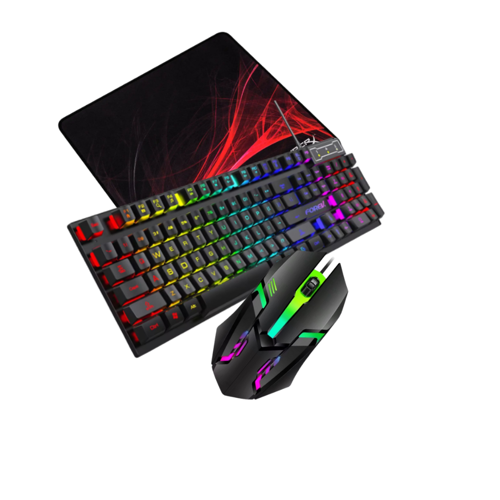 Kit Gaming 3 In 1 – Cuffia Stereo + Mouse 3200 DPI + Tappetino – Colore Blu/Nero – Per PC Windows - 3