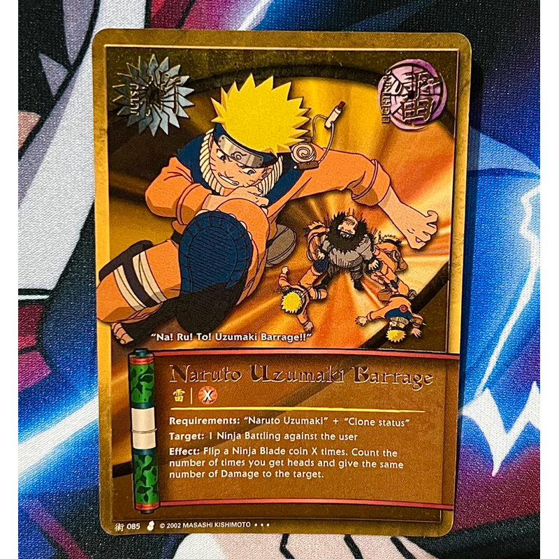 Naruto Uzumaki Barrage Jutsu 085 Collectible Card Game CCG Super