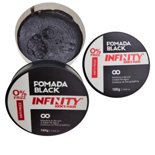 Kit 2x Cera Modeladora 160g Black Infinity | Disfarça os fios grisalhos | Alta Fixação | Anti Frizz