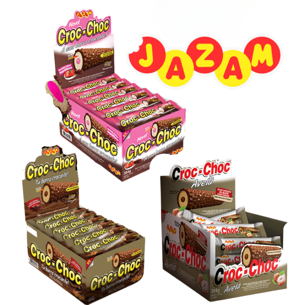Chocolate Croc-Choc Avelã, Napolitano ou Chocolate 24 X 16 Gramas