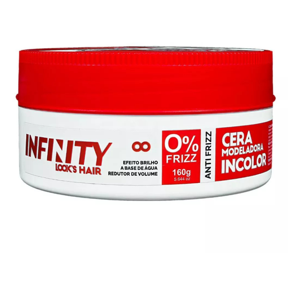 Kit 10x Cera Modeladora 160g Incolor Vermelha Infinity | Anti Frizz ...