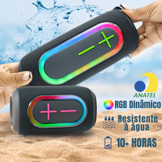 Caixa de Som Bluetooth Portátil Potente KIMASTER 40W 20W K520 K510 ANATEL IPX6 Rádio FM SD IPX6 em Oferta na Shopee