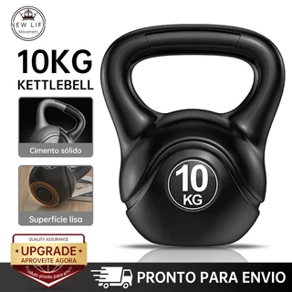 Kettlebell 10KG Halteres para Yoga e Definição Corporal – Kettlebell Revestido em PVC