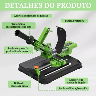 Supporte de esmerilhadeira angular de varinha de tração de alta precisão | Permite cortes profissionais a 45°