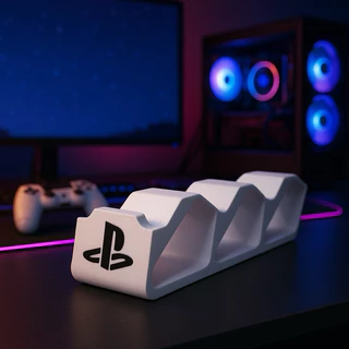 Suporte Para 3 Controles Playstation 5| Premium | Organizador para Setup com Estilo Profissional