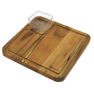 Tábua de Servir Teca com 1 Molheira Madeira Nitron em Oferta na Shopee