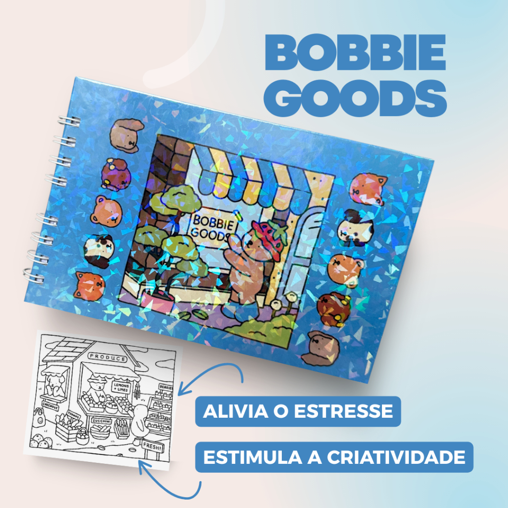 Bobbie Goods Azul Capa Dura Estilo Bobbie Goods Caderno de Desenho Para ...
