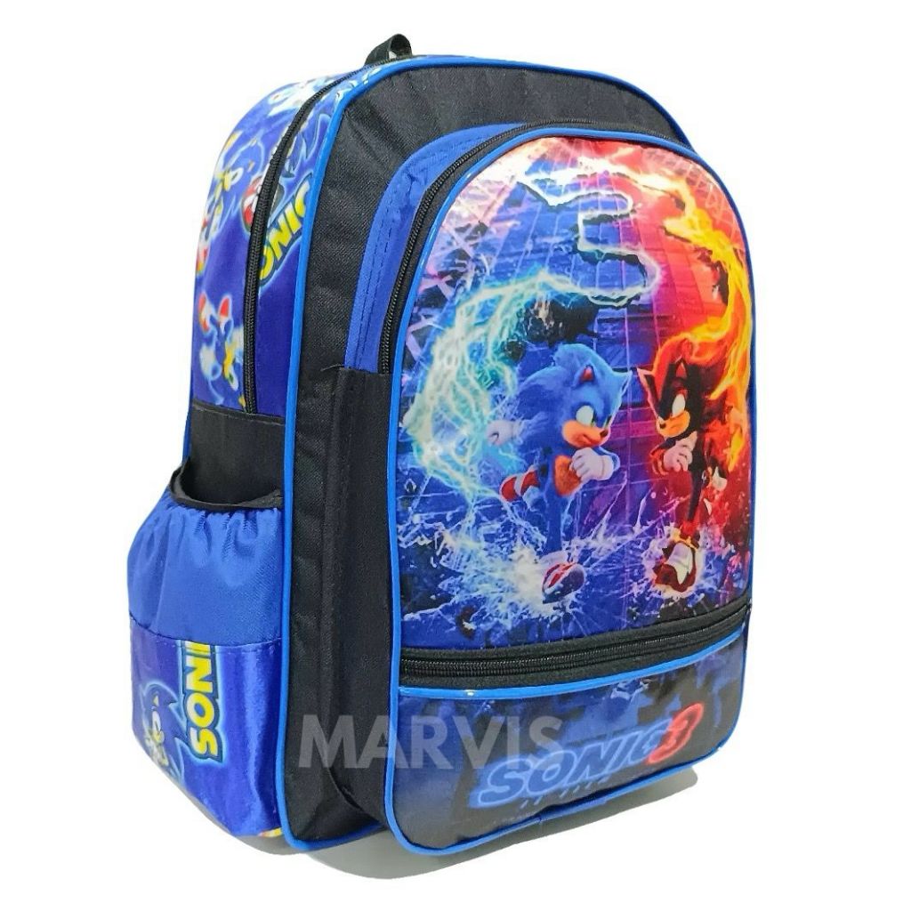 Mochila Bolsa Escolar SUPER SONIC Grande Infantil Personagem Animes