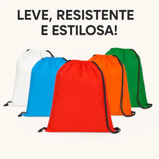 Kit C/ 10 Sacochila Mochila Saco Bolsa Em Poliéster 30x40cm Com Cordão Para Brinde Sublimação Evento