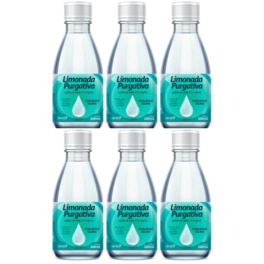 Kit 6 Laxante Limonada Purgativa 175mg/ml Sol 200ml | Shopee Brasil