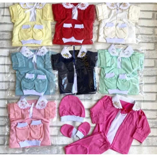 Pagão Recém Nascido Menina Menino Bordado Com 5 Peças Reborn em Oferta na Shopee