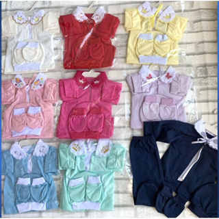 Kit 3 Pagão Bordado na Gola RN (0 a 3 Meses) Menina Menino Reborn em Oferta na Shopee