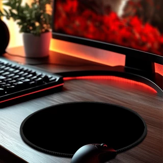 Mouse Pad Preto Redondo Antiderrapante 20x20cm De Diametro Premium Borda Costurada em Oferta na Shopee