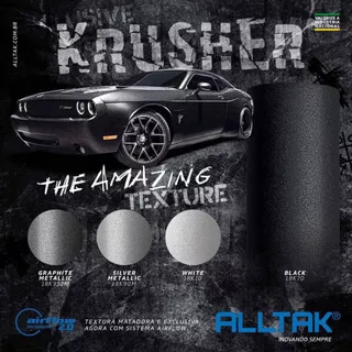 Adesivo Envelopamento Vinil Automotivo Krusher Texturizado Tipo Lixa 1,20mts X 1,38mts Alltak