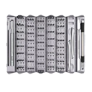 Kit Jogo De Chave 128 Em 1 Profissional Para Assistência Técnica De Celulares E Notebooks